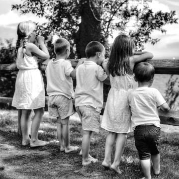 The beauty of childhood, the essence of summer. Watching children imagine and visualize the sights of summer. A moment in time, captured. 