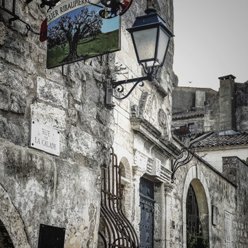 Stone houses with their very unique signage. Les Baux-de-Provence, France. The sight I am really fond of strolling in the south of France.