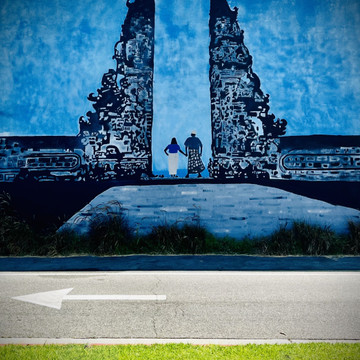 "Unidentified wall mural." Bolsa Chica, CA.
