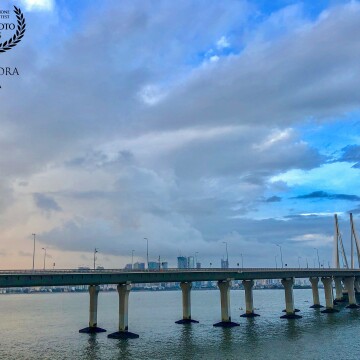 This was shot during my recent trip to Mumbai. I had captured this from the Bandra Fort early morning right after the sunrise. The Mumbai Sea Link Bridge looked really amazing right after the little showers that happened this morning as I had gone to shoot. The clouds and the eagle flying on the top made the perfect moment and I had to capture it. Overall the experience was unforgettable and the whole scene looked quite dramatic to be true. 