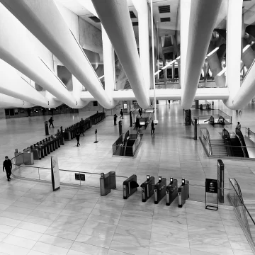 In the Oculus Building Few people walk the concourse of the Path railway station in the World Trade Center in New York City on a morning in February.