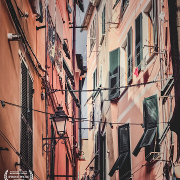 Constant scenes from Cinque Terre were pastel buildings adorned with green shutter windows and hanging laundry. I would name them the most charming domestic scenery.
