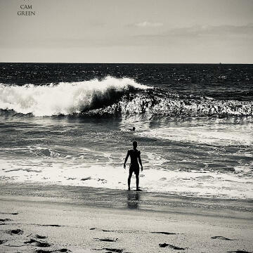 "Thinking twice." The Wedge, Newport Beach, CA.