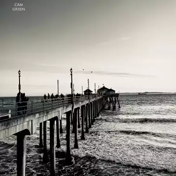 "Dusk, sans color." Huntington Beach, CA.