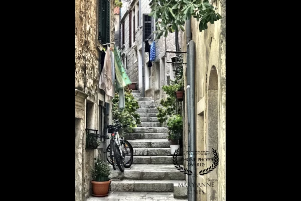 Korčula - one of the islands off the Dalmatian Coast, meandering the streets, don’t you just want to walk up those stairs and see where they take you?