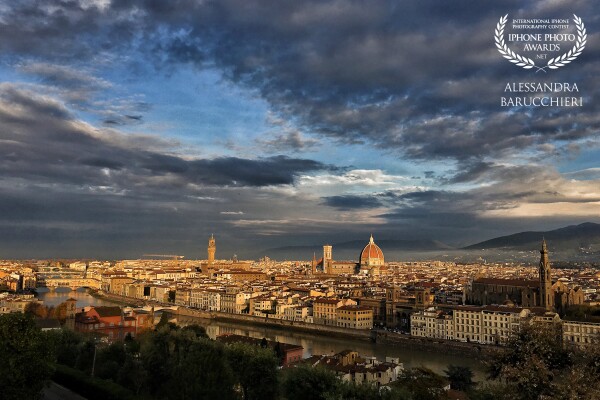 Firenze, Italy<br />
A dawn of storm clouds, and my wonderful city: Florence.<br />
<br />
Una alba di nuvole cariche di tempesta, e la mia meravigliosa città: Firenze.