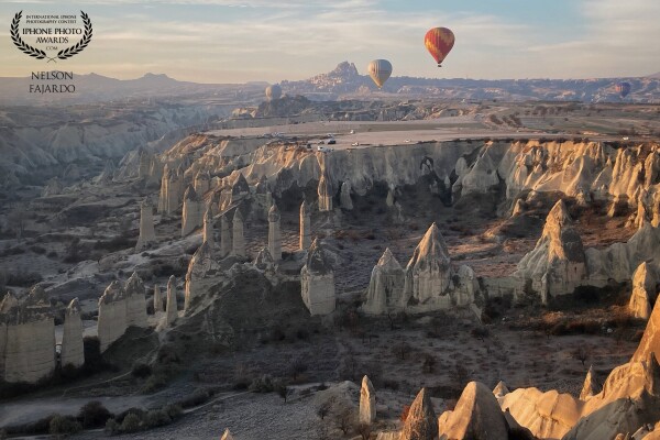 This is the beautiful view of the canyon in Kapadokya during sunrise. The chimney rock formations alone is the great reason to visit this place.