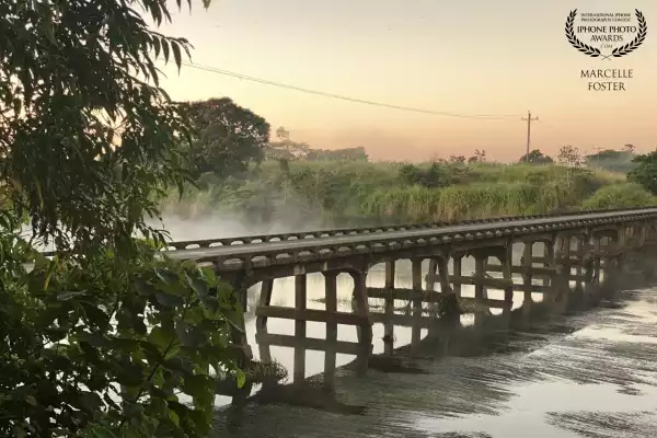 Misty morning on the Johnstone river in Innisfail, Queensland