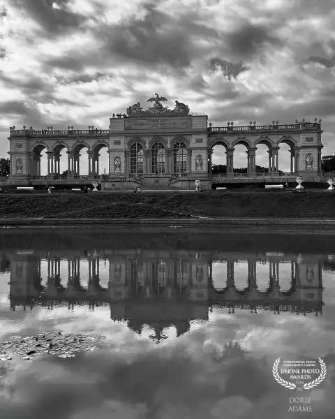 This is the Gloriette, situated at the highest point of Schobrunn Palace garden in Vienna, Austria....