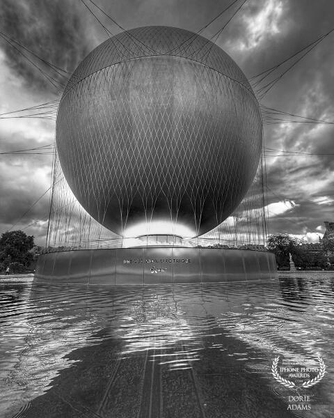 This was displayed in Tuileries Graden that was used in 2024 Olympic in Paris, France.  Black and wh...