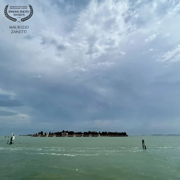 Venice. The splendid colors of the lagoon between the Fondamenta Nove and the Island of San Michele.