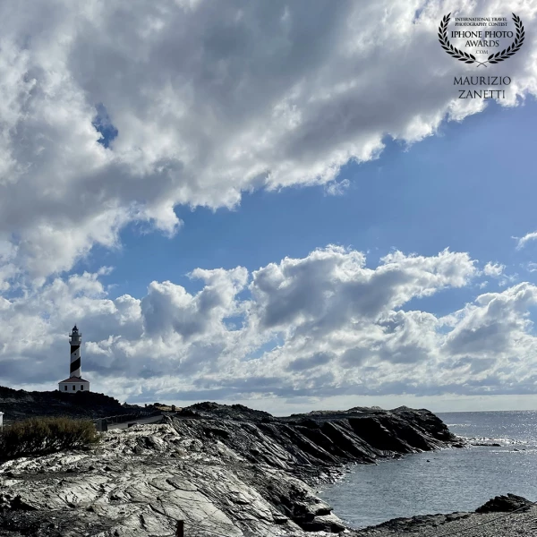 The lighthouse of Favaritx, island of Menorca