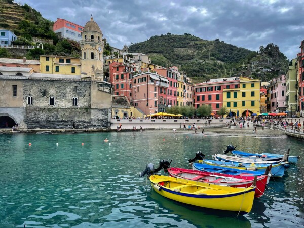 One of the five villages of the Cinque Terre in Italy. Such a lovely place to visit with all colorfu...