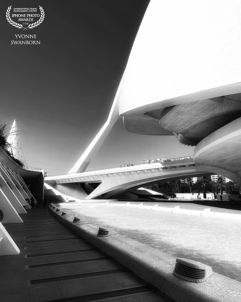 Ciudad de las Artes y las Ciencias in Valencia, these are beautiful architectural buildings, with beautiful gardens, an opera and musea in it.