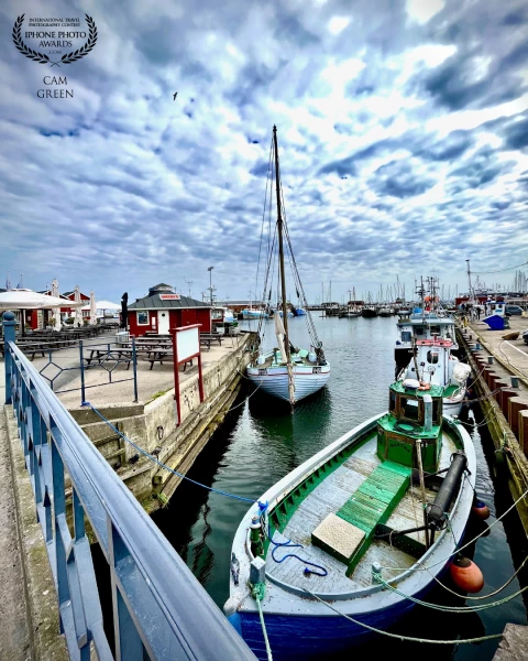 “Now boarding.” Hornbaek, Denmark.