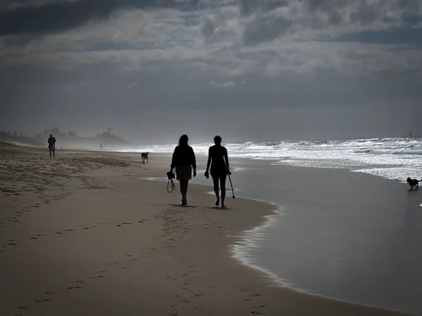 A morning stroll on the beach. A bit cold but still nice.