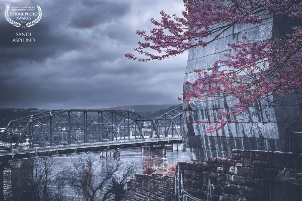 A blustery day at the Hunter Museum overlooking the Tennessee River located in downtown Chattanooga,...