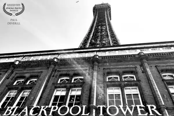 Blackpool Tower with the sun hitting the lens take on iPhone 12 Pro every one takes the Tower, just trying a different approach! 26mm f1.6 <br />
1/3861s