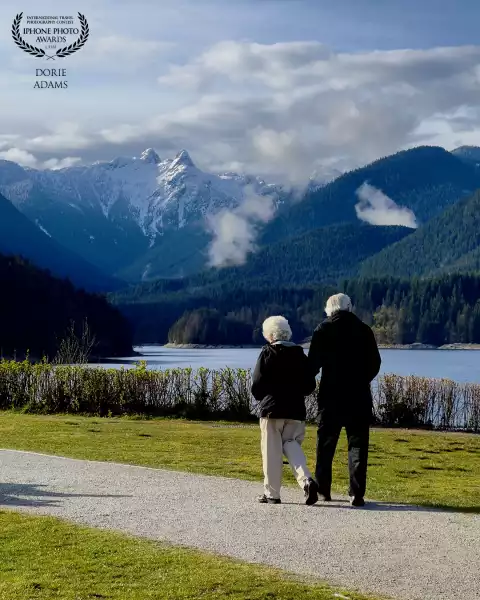 I encountered this sweet couple walking on my visit at Capilano River Regional Park in North Vancouver, BC and captured with iPhone 13Pro.