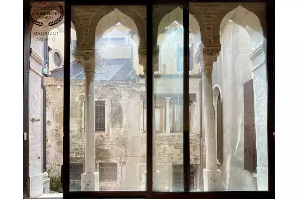 In Venice the wonder is not only in the Palaces seen from outside but also in what you see from the Palaces. Here from Palazzo Donà-Brusa.