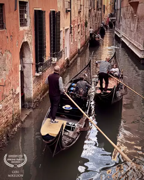 Morning traffic jam.