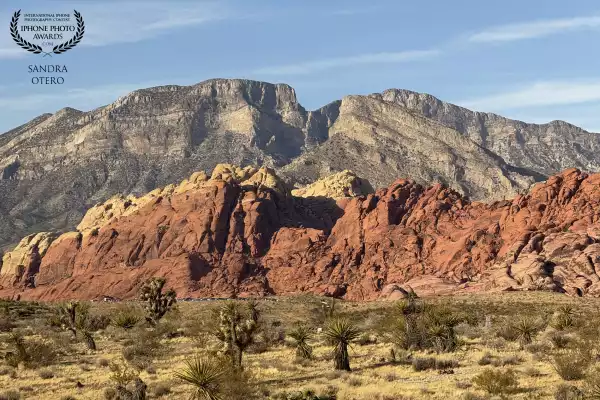 The angle of the sunlight really lit up Red Rock Canyon, Las Vegas.