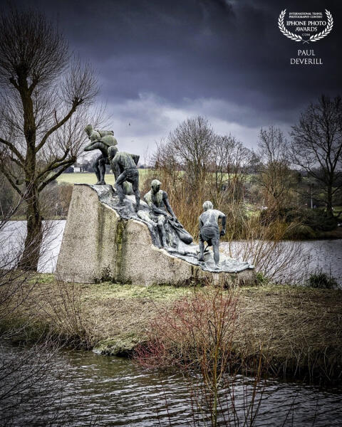 A statue at the JCB works near Uttoxeter in the JCB park