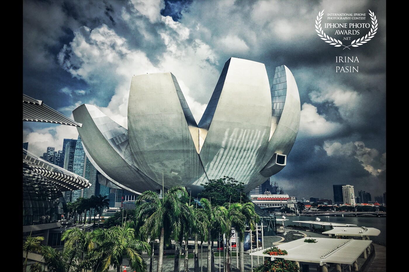 Is it a flower or maybe a hand opened and reaching out to the skies? no matter the weather this amazing building looks stunning. 
