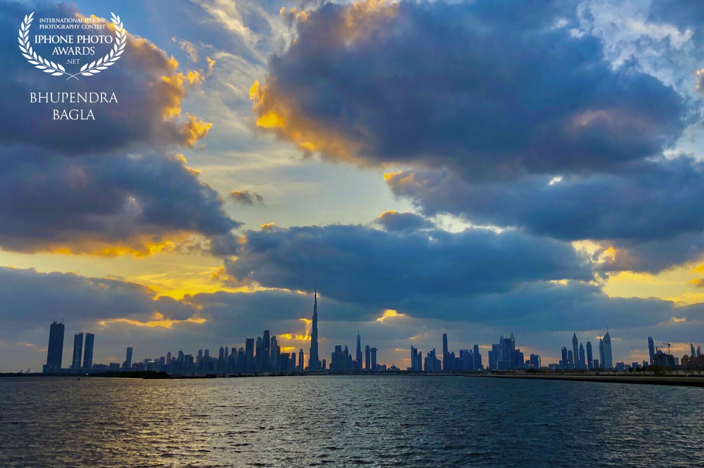 This was shot at Al Jaddaf waterfront. The Dubai skyline looked amazing while the heavy fluffy clouds and sunset made it look picture perfect. It was a moment worth capturing and my iPhone was always handy. 
