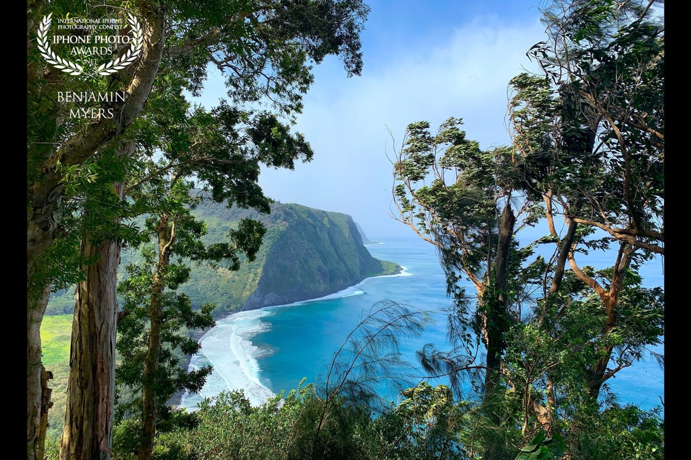 This shot was taken at the lookout over Waipi’o Valley on the Big Island. The valley is beautiful and can only be accessed by four-wheel-drive due to the steepness of the road to travel in and out of the valley itself. 