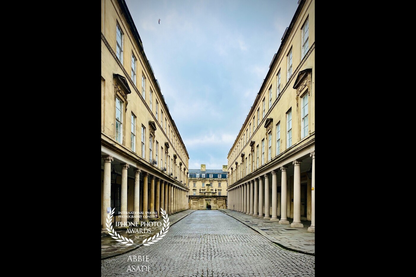 The view in Bath City Centre from the UNESCO World Heritage Site Mark. A popular view with locals and tourists. I was lucky to capture it so quiet. 