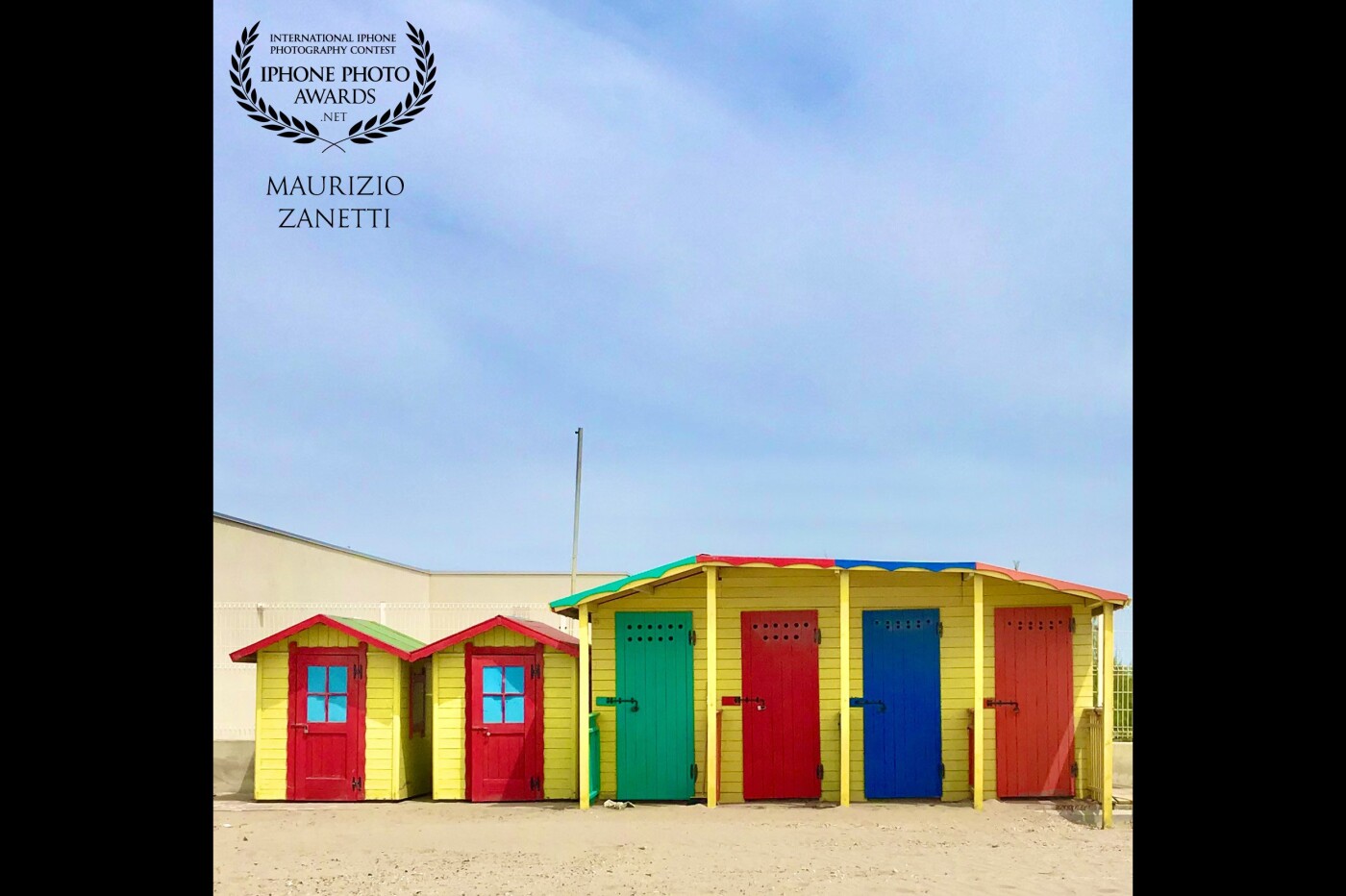 Waiting for the first tourists, the newly painted beach cabins give a touch of color. And a taste of the old holidays. Photo was taken in Sottomarina (Chioggia) with iPhone7, no post-production.