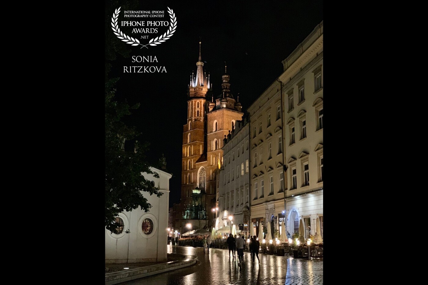 Krakow (Poland) at night after the rain is really magical. Both historic and modern city enchants many visitors including me :)