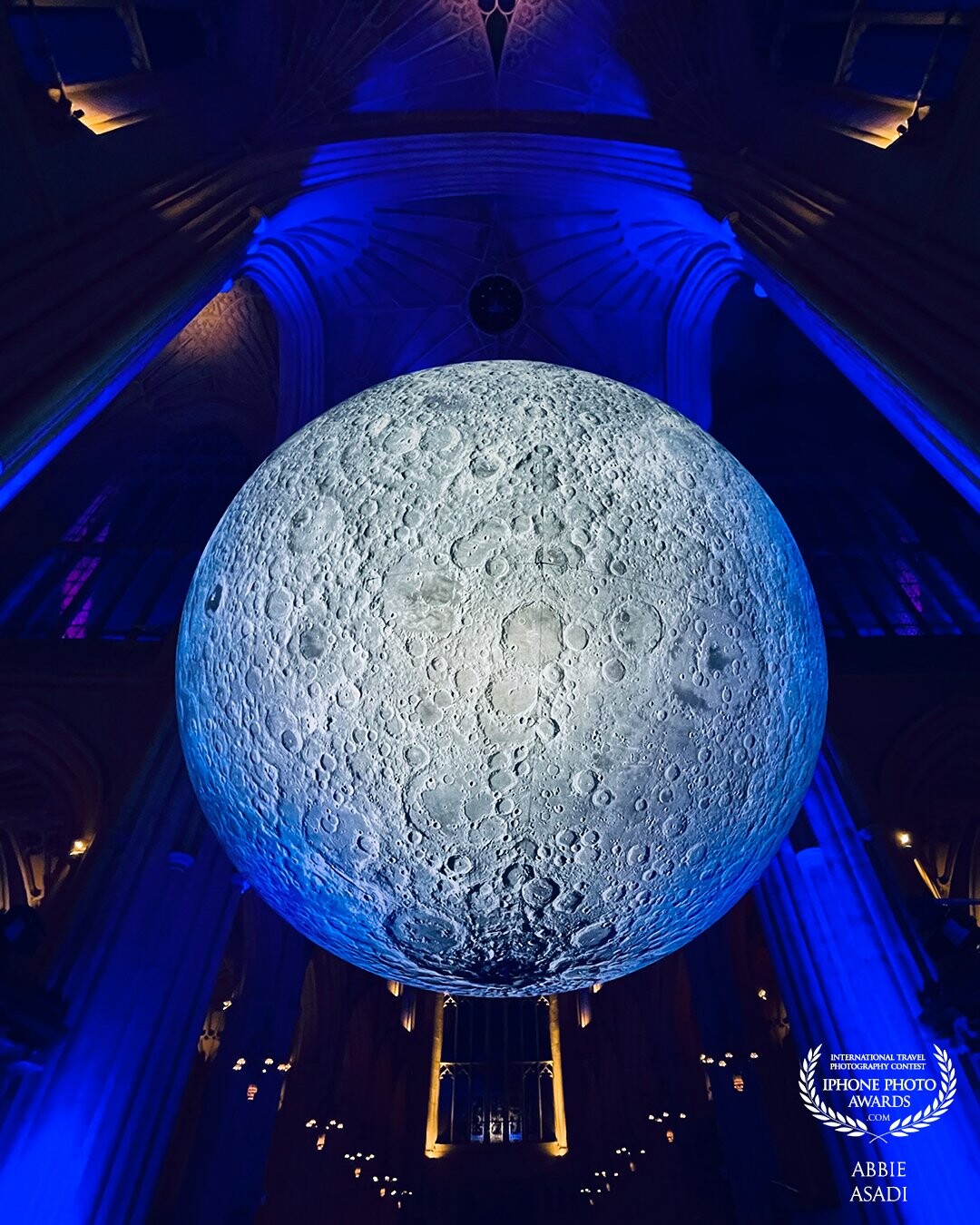 The Moon. <br />
<br />
A beautiful immersive display in Bath Abbey getting up close with the Moon. A wonderful way to learn with my children about all it’s magic.