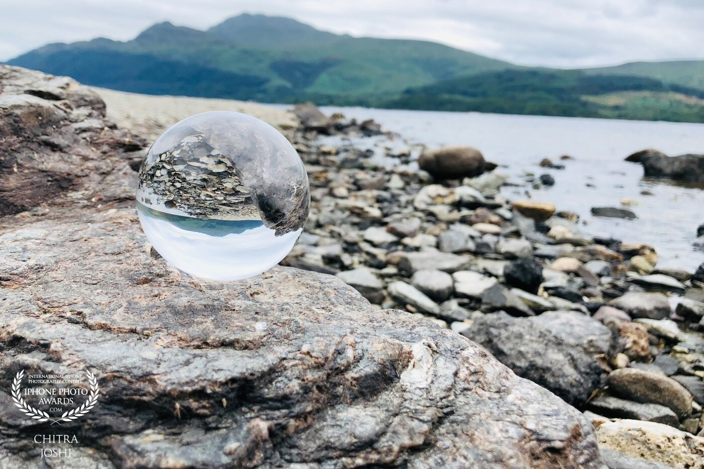 A random stop in beautiful Scotland, United Kingdom! No matter what the scenery is, lens ball captures the view stunningly. Another experimental shot with lens ball photography.