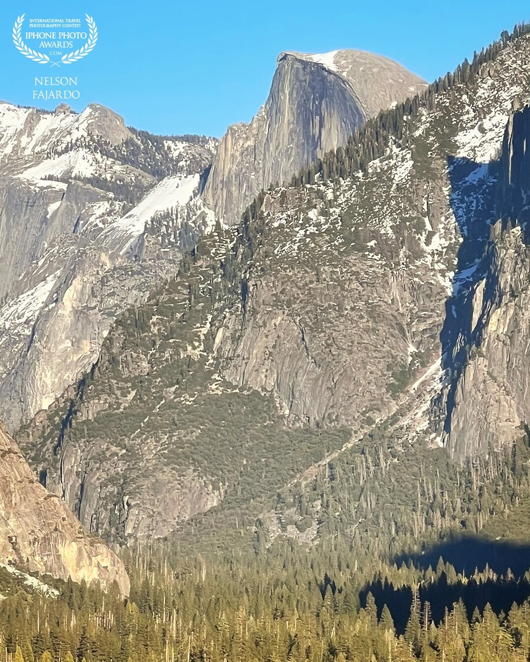One of my favorite parks to visit and the most beautiful one that is. This was taken from the tunnel view,  taking a closer look at the half dome.