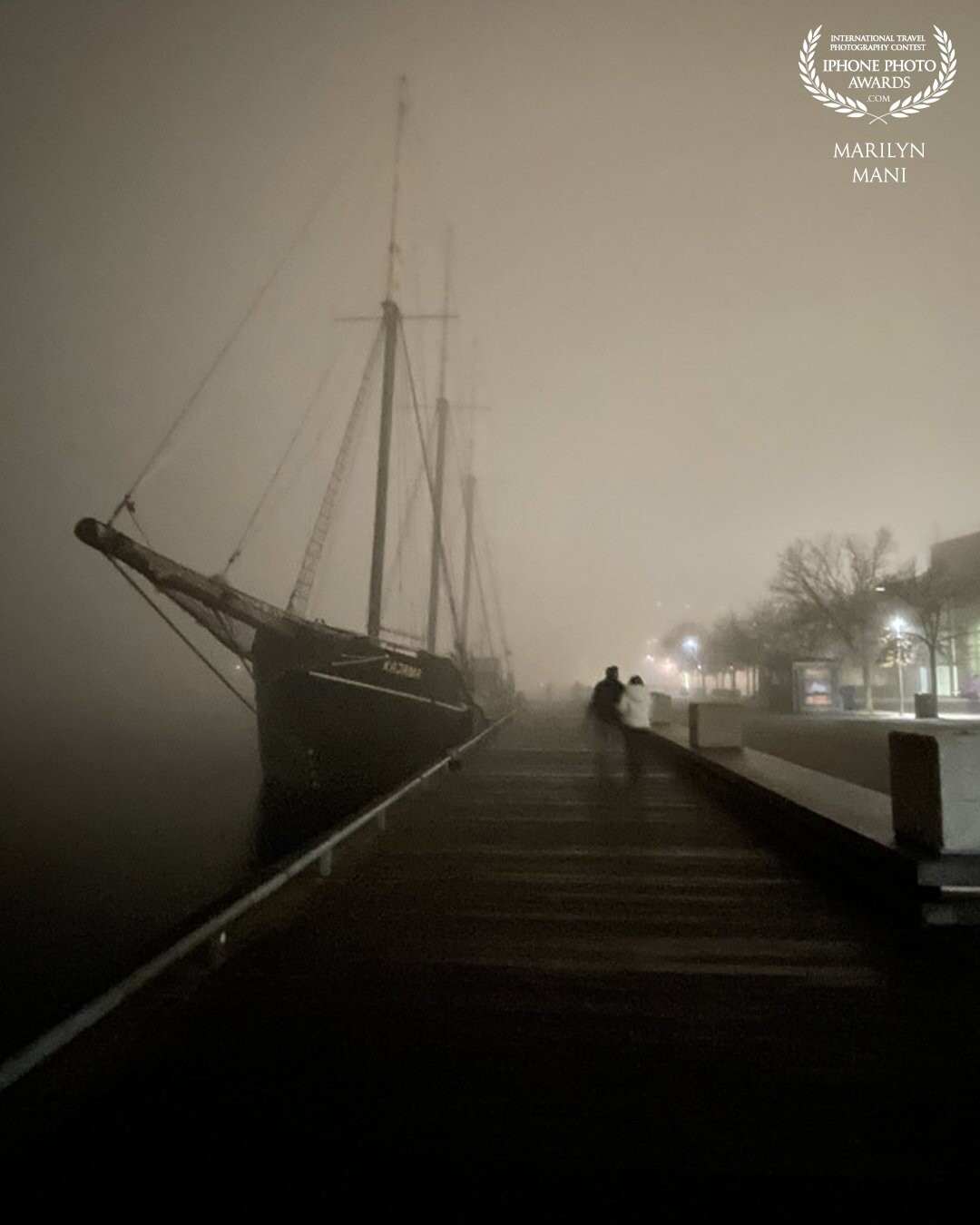 The Toronto Harbourfront looks eerily beautiful even as the dense fog surrounded the city. This photo captured on a beautiful night almost feels like a painting. To be there in that moment barely able to even see the water was a rare spectacle.