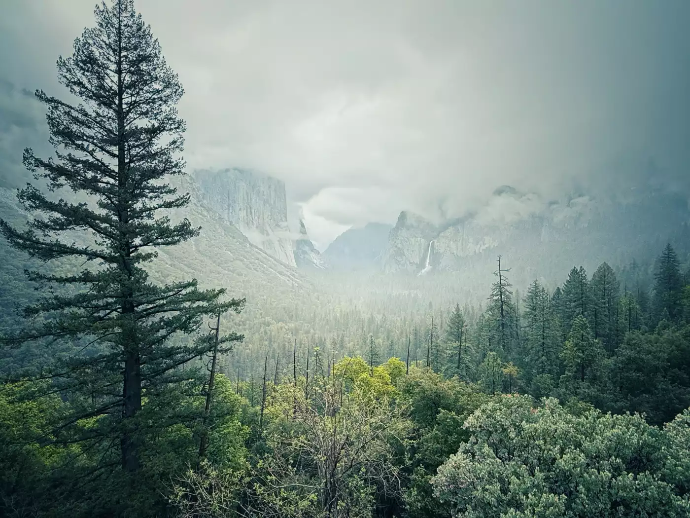 From our roadtrip, this beautiful viewpoint (Tunnel View) in Yosemite National Park.