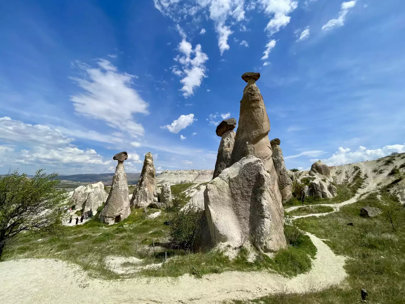 Türkiye, Cappadocia. They call them 'fairy chimneys,' and indeed these ancient rock formations resem...