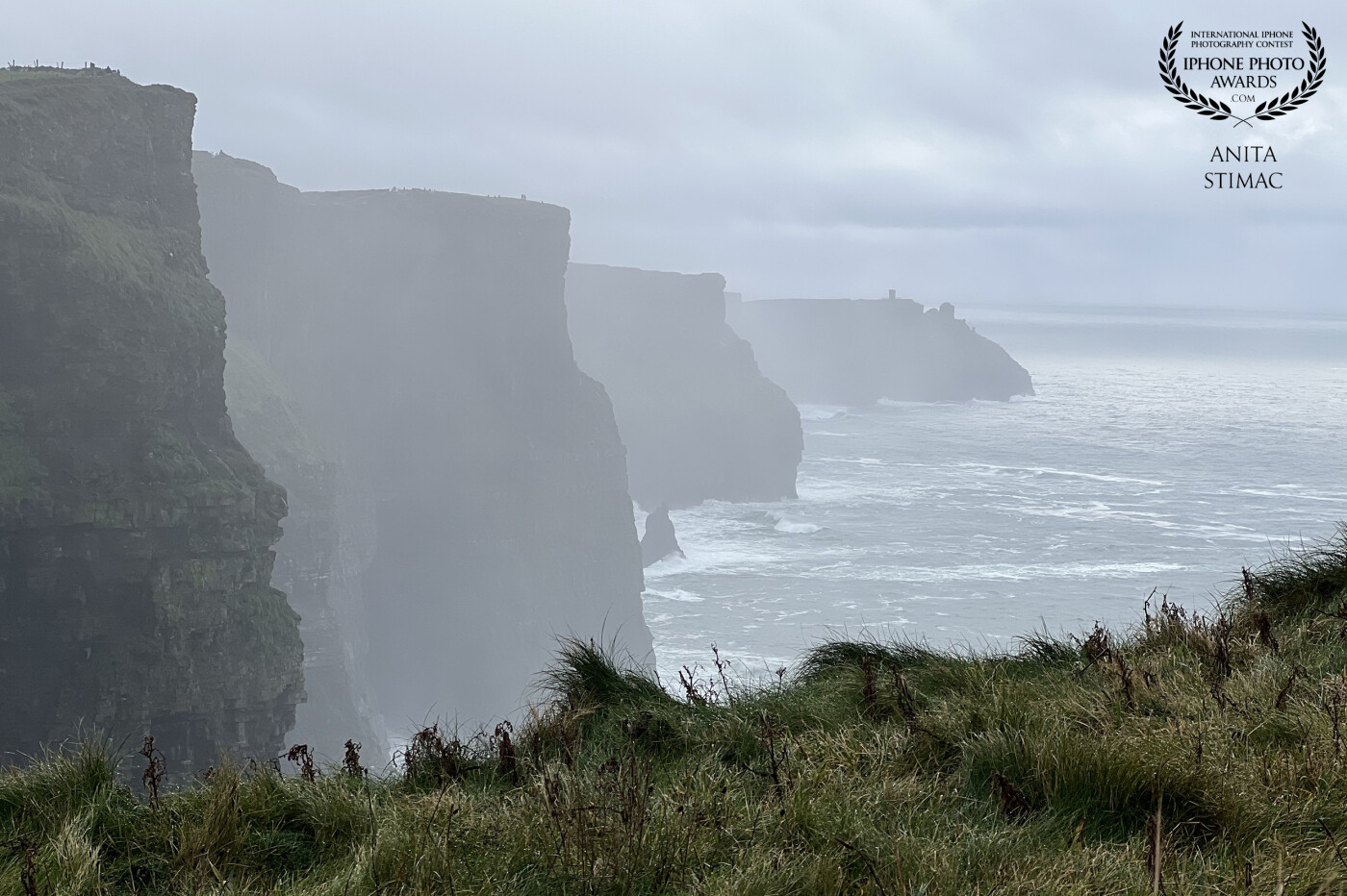 The majestic Cliffs of Moher, fading into the closing fog with not another soul in sight. Ireland’s largest tourist attraction.