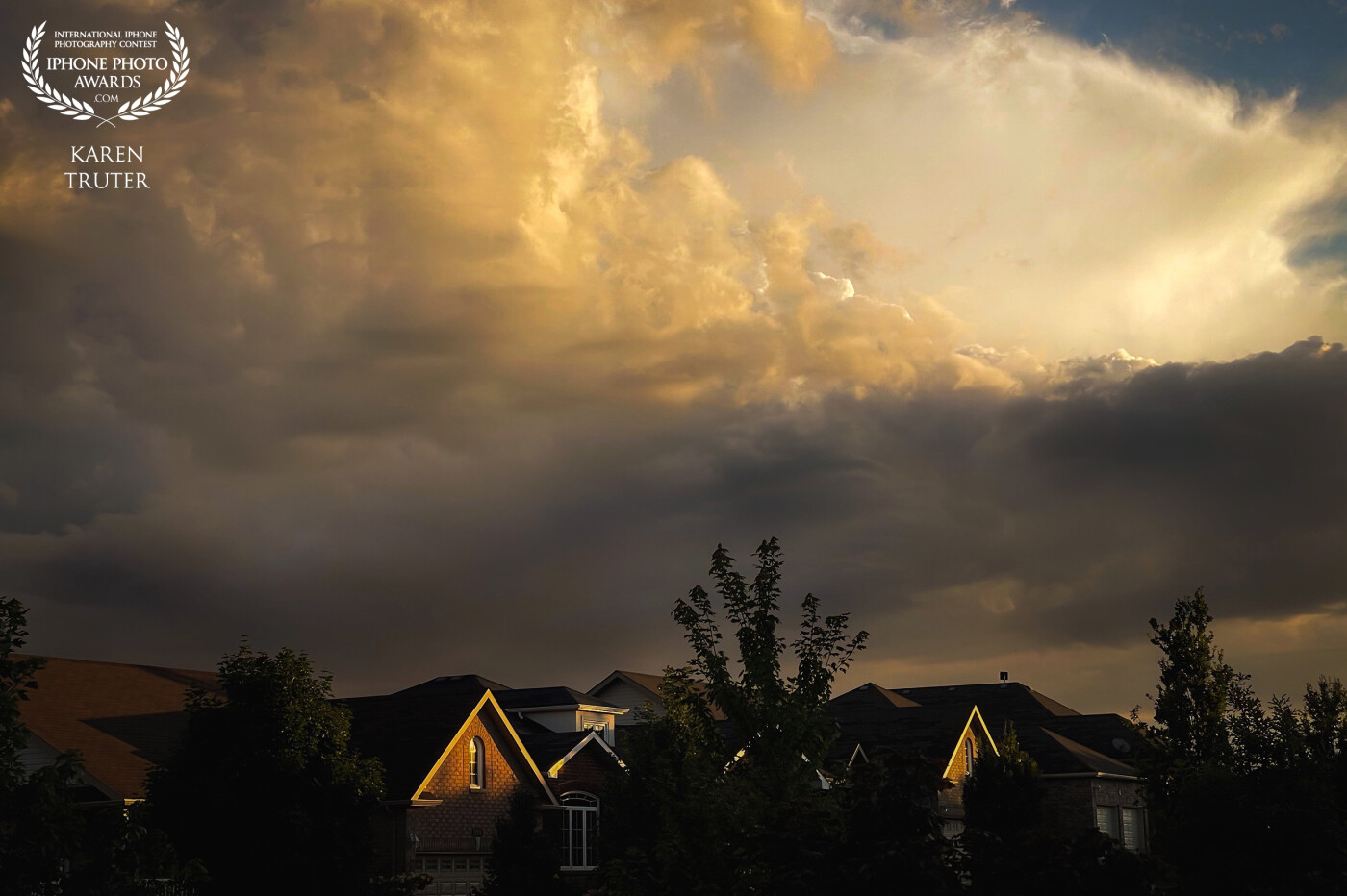 “After The Storm”<br />
August 12, 2023, a huge band of storms passed across the Province of Ontario. This was taken as the clouds parted and the most brilliant sunshine produced spectacular images in the clouds.