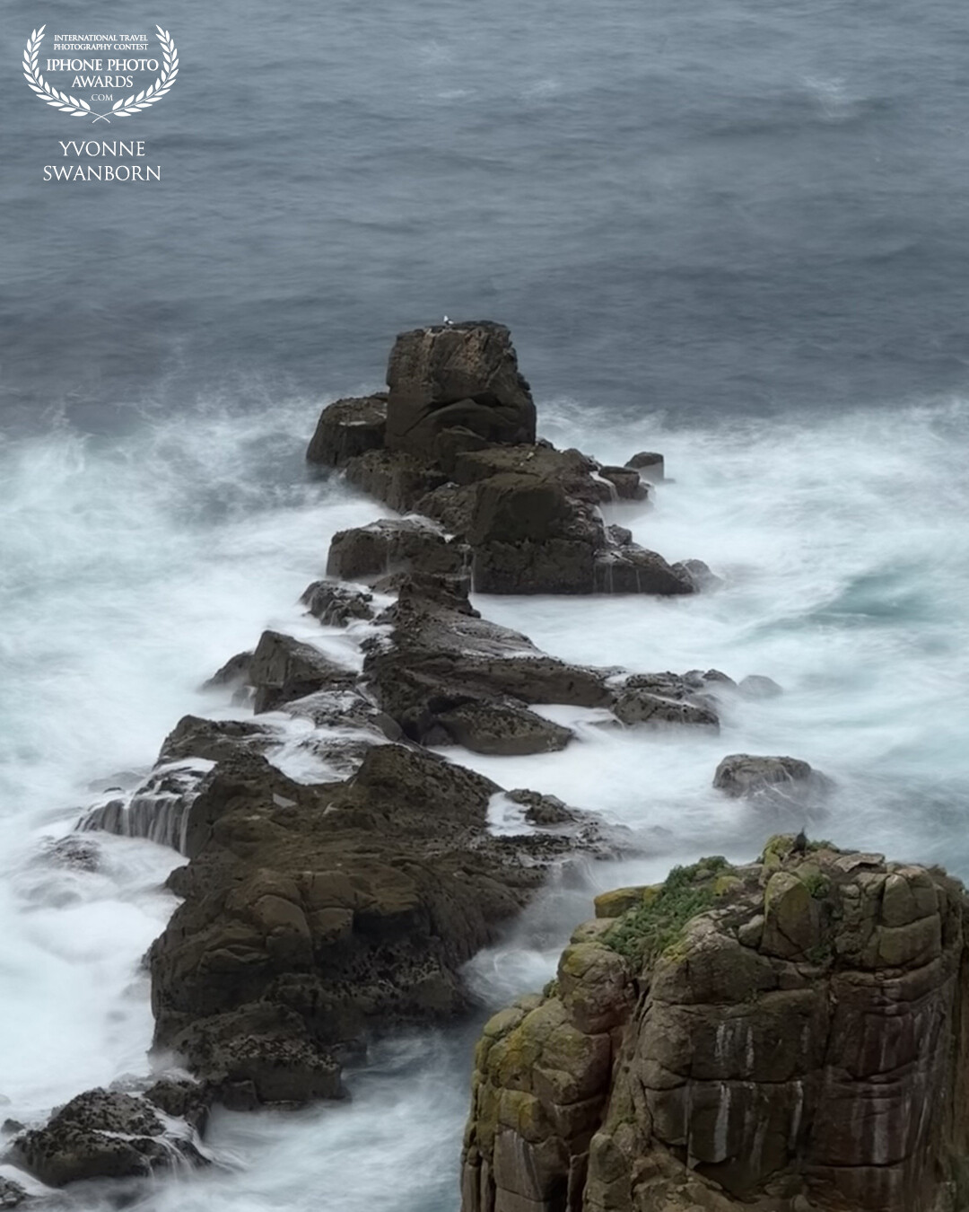 My husband and I travelled to south England this month. We visited Cornwall and Land's End, where I made this photo. The wheather was rainy and stormy, good for long exposure photos of the rough sea (I used my husband's iPhone 14 pro max).