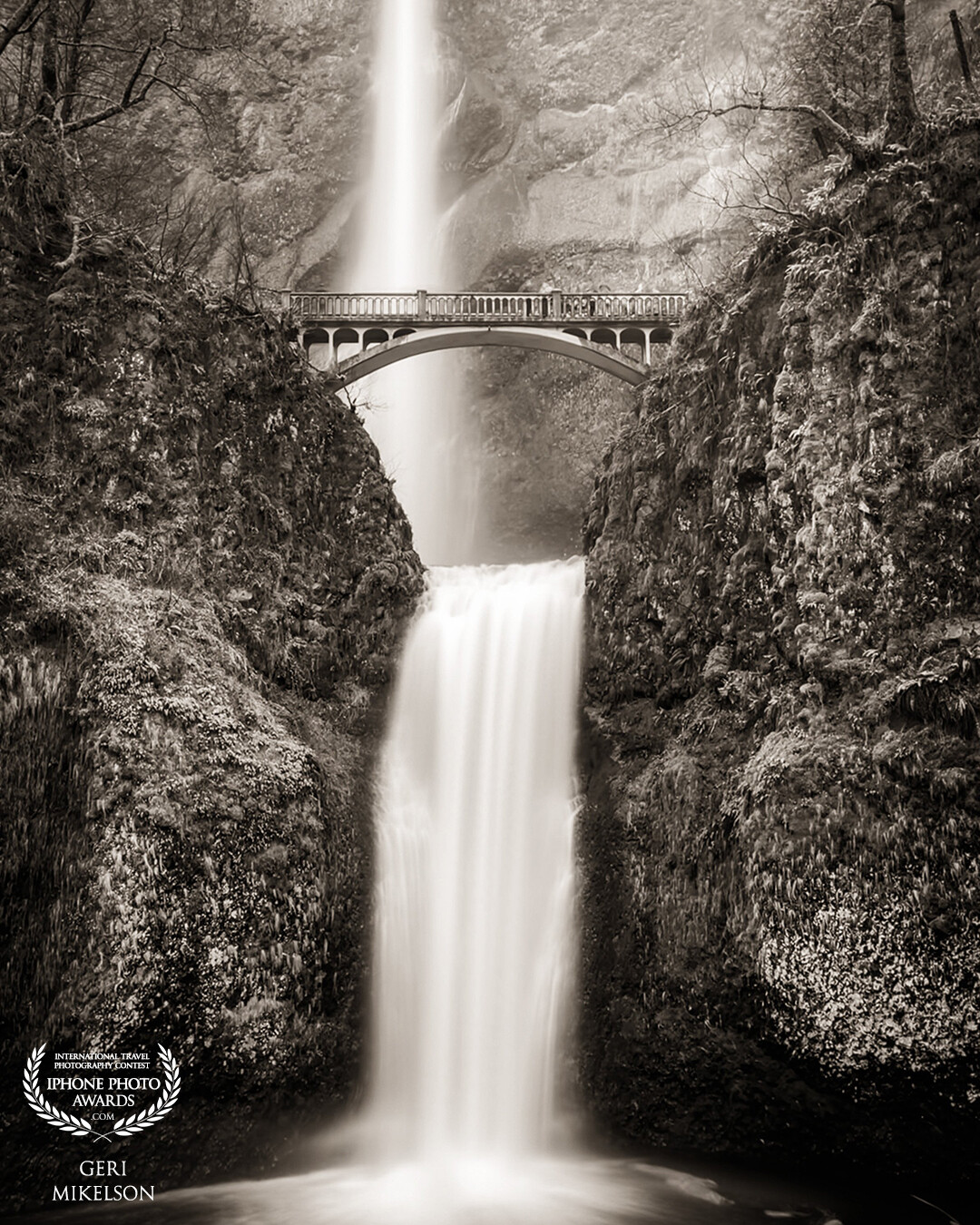One of my favorite places to photograph is the Columbia River Gorge. This is Multnomah Falls, the tallest waterfall in the state of Oregon. It is listed on the National Register of Historic Places.