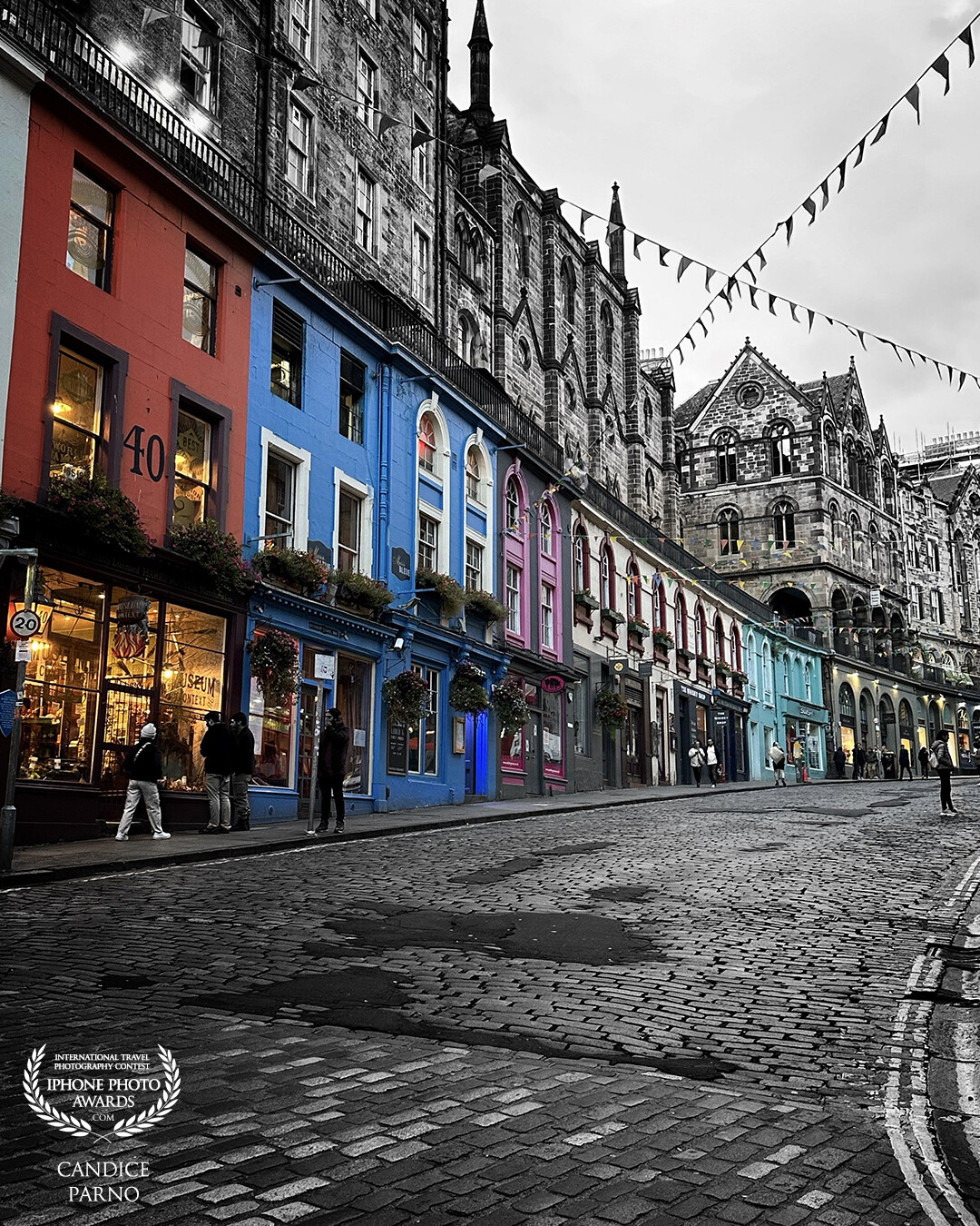 Victoria Street in Edinburgh, Scotland, with its colourful facades, is rumoured to be J.K. Rowling’s inspiration for Diagon Alley in the Harry Potter Series of books.
