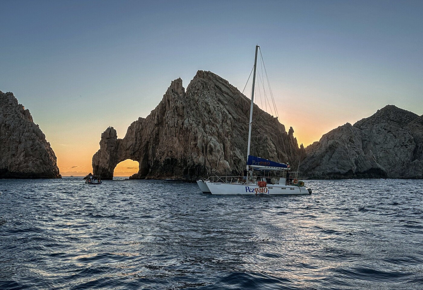 The Arch at Cabo San Lucas, Mexico marks the point where the Pacific Ocean meets the Sea of Cortez.