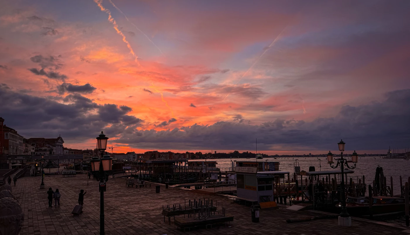 Sunrise in Venice.