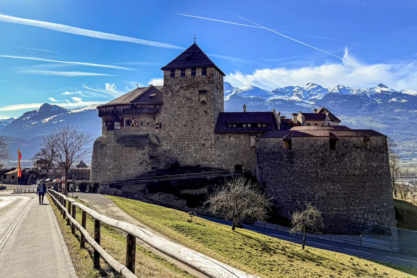 The beautiful castle Vaduz. It’s not open for public sightseeing, but if you’re walking up than you’...