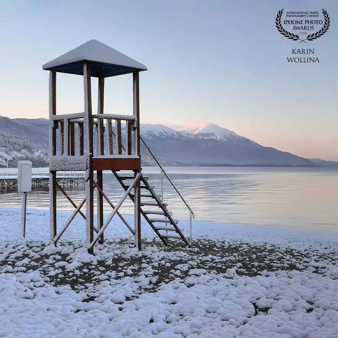 We visited Ohrid Lake in the beginning of April and were really surprised by a lot of snow - very cold but nice photo opportunities